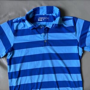 Nike golf striped polo collar shirt